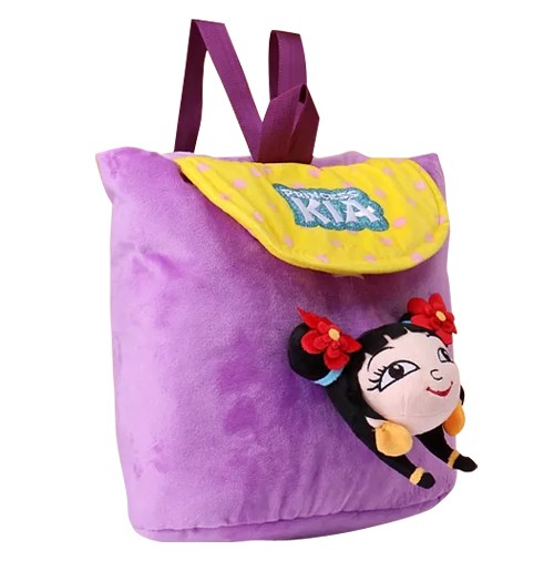 Kung Fu Dhamaka Kia 3D Face Plush Bag - Purple